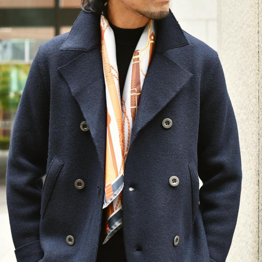 Settefili Cashmere【セッテフィーリ カシミア】ピーコート PIKOT JA08 ウール ネイビーの画像