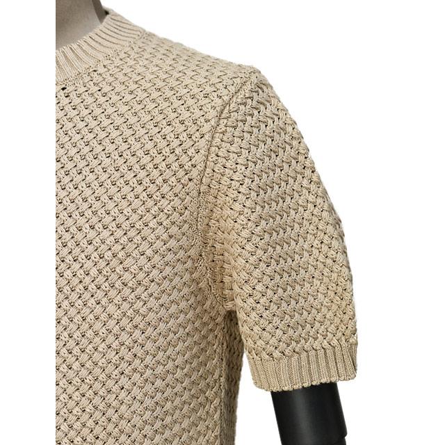 Settefili Cashmere【セッテフィーリ カシミア】クルーネックニット INTM4HM MA01 リネン コットン グレージュ |  | 02
