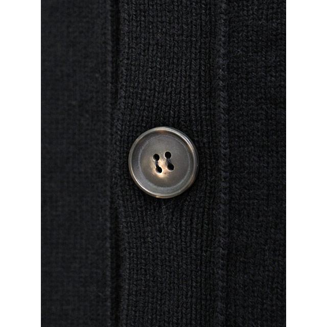 Settefili Cashmere【セッテフィーリ カシミア】Vネックカーディガン 435 2D.ZR19 ウール カシミヤ 7G ブラックの画像