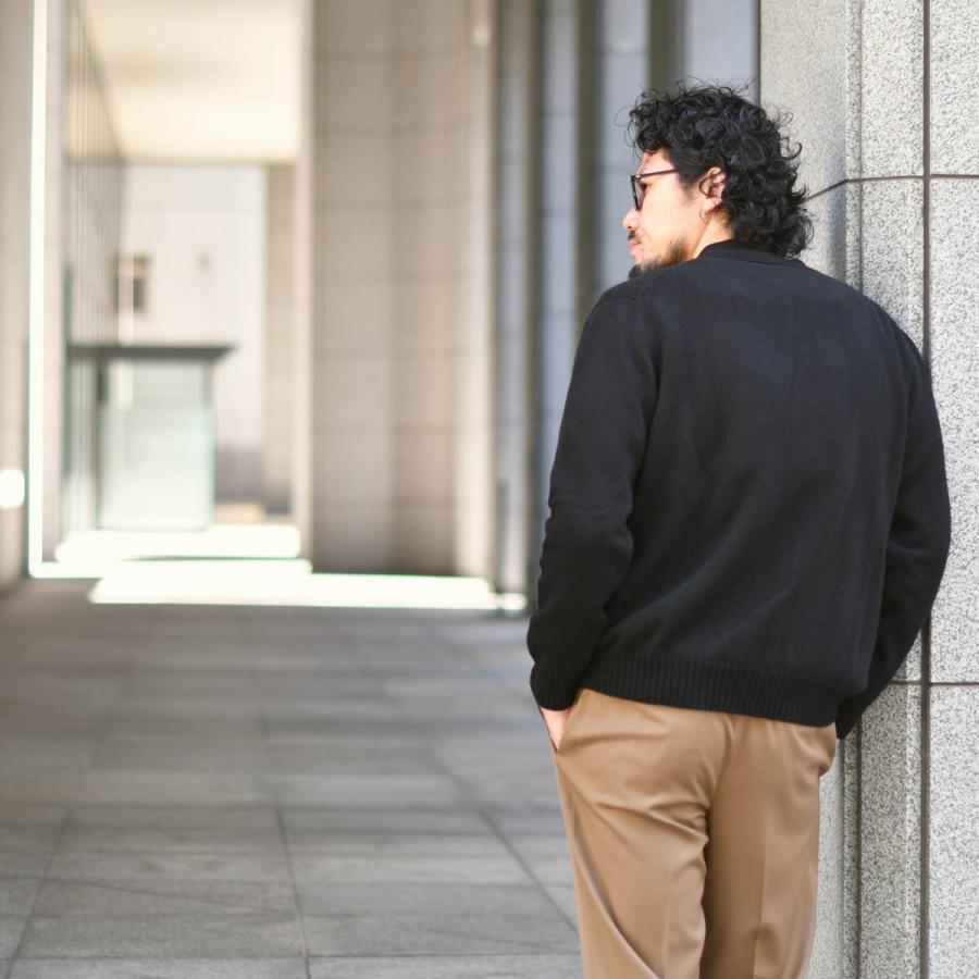 Settefili Cashmere【セッテフィーリ カシミア】Vネックカーディガン 435 2D.ZR19 ウール カシミヤ 7G ブラックの画像