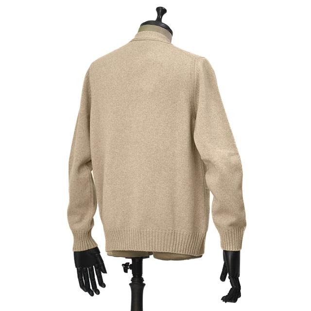 Settefili Cashmere【セッテフィーリ カシミア】Vネックカーディガン 435 2D.ZR09 ウール カシミヤ 7G オイスターベージュの画像