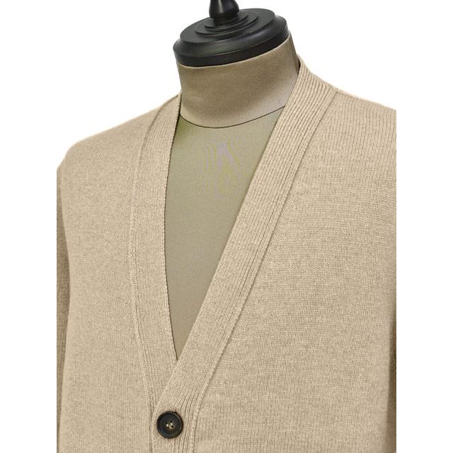 Settefili Cashmere【セッテフィーリ カシミア】Vネックカーディガン 435 2D.ZR09 ウール カシミヤ 7G オイスターベージュの画像