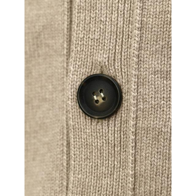 Settefili Cashmere【セッテフィーリ カシミア】Vネックカーディガン 435 2D.ZR09 ウール カシミヤ 7G オイスターベージュの画像