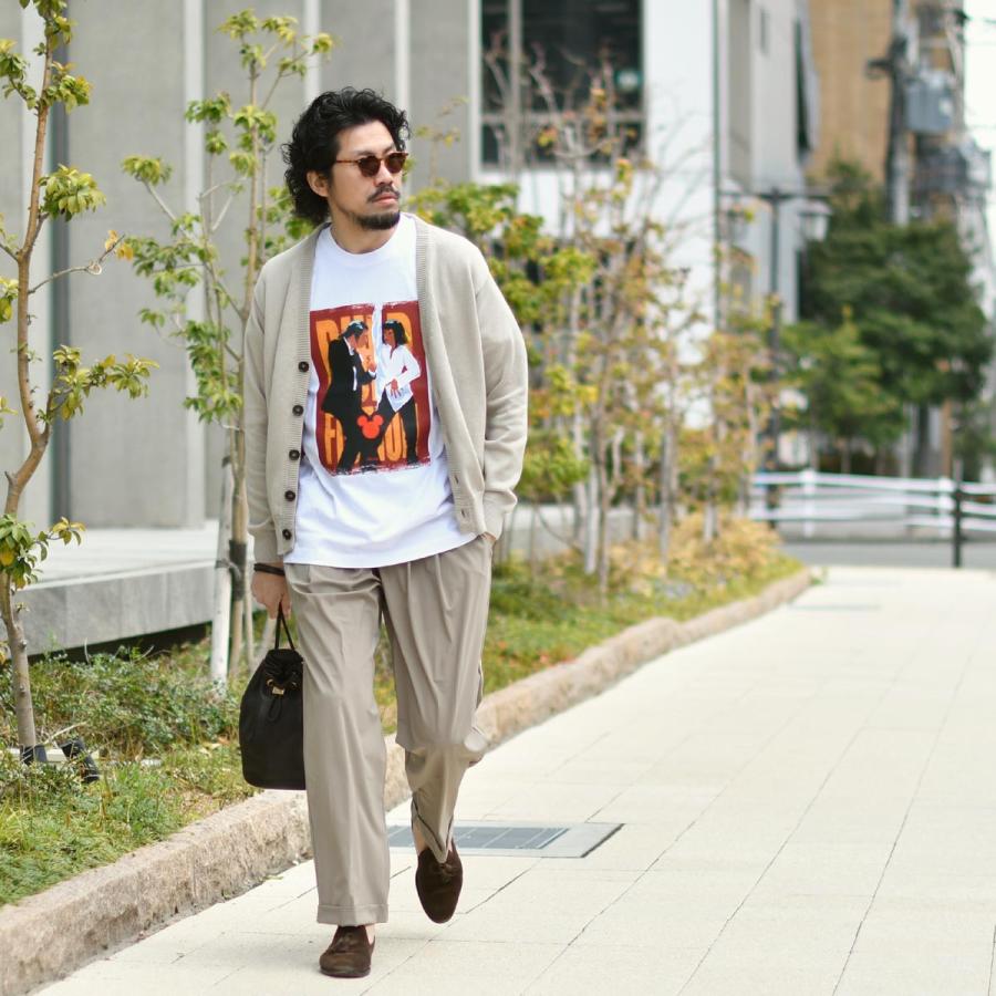 Settefili Cashmere【セッテフィーリ カシミア】Vネックカーディガン 3350VTX 2.KIN11 コットン 8G グレージュの画像