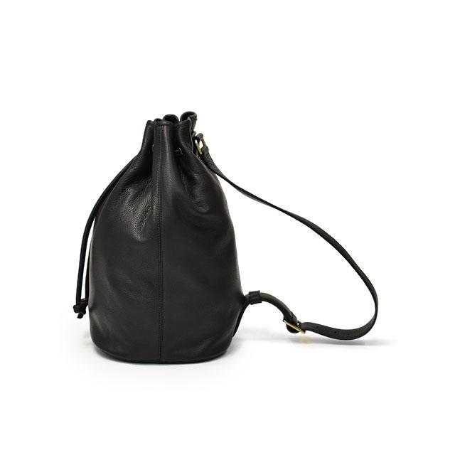 S.MANO【エス マーノ】ドローストリングバッグ DRAWSTRING BAG LARGE SMN001 キップレザー ブラックの画像