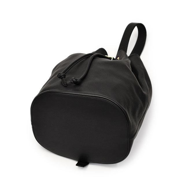 S.MANO【エス マーノ】ドローストリングバッグ DRAWSTRING BAG LARGE SMN001 キップレザー ブラックの画像