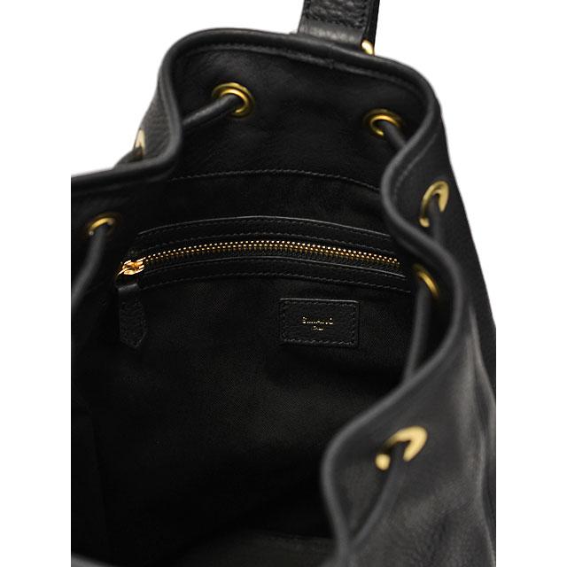 S.MANO【エス マーノ】ドローストリングバッグ DRAWSTRING BAG LARGE SMN001 キップレザー ブラックの画像