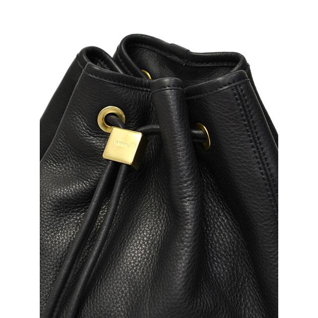 S.MANO【エス マーノ】ドローストリングバッグ DRAWSTRING BAG LARGE SMN001 キップレザー ブラックの画像