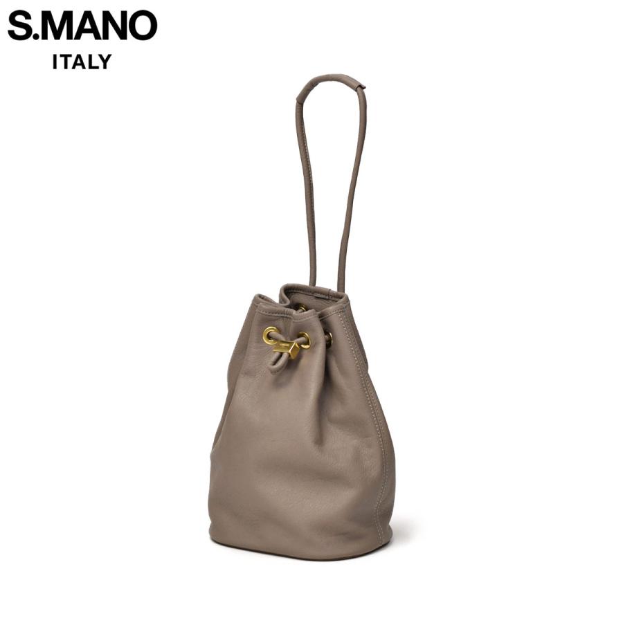 S.MANO【エス マーノ】スモールドローストリングバッグ DRAWSTRING BAG SMALL SMN002 キップレザー トープ | 
