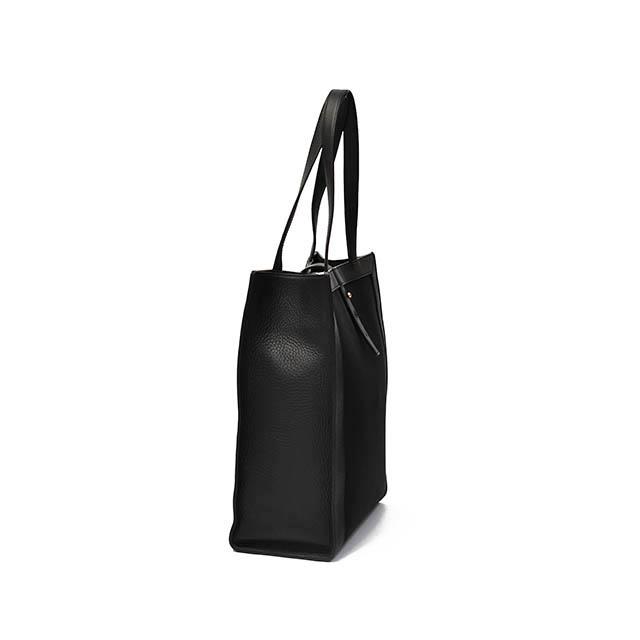 S.MANO【エス マーノ】キャンバストートバッグ CANVAS VERTICAL TOTE SMN004 キップレザー キャンバス ブラック |  | 02