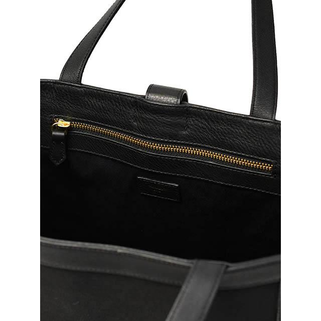 S.MANO【エス マーノ】キャンバストートバッグ CANVAS VERTICAL TOTE SMN004 キップレザー キャンバス ブラック |  | 05