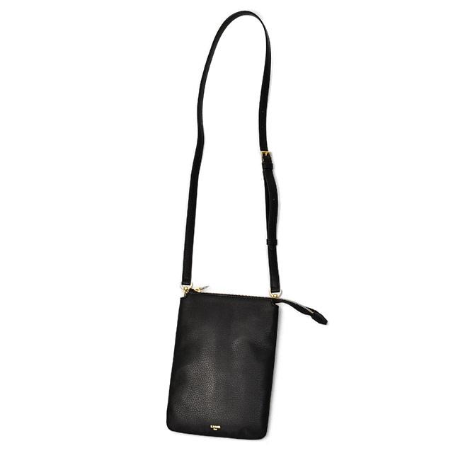 S.MANO【エス マーノ】ジップサコッシュバッグ ZIP SHOULDER SMN020 キップレザー ブラックの画像