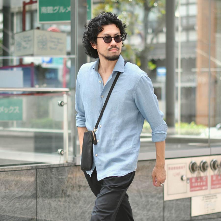 S.MANO【エス マーノ】ジップサコッシュバッグ ZIP SHOULDER SMN020 キップレザー ブラックの画像