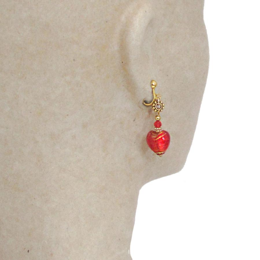 MURANO ムラノ 双耳飾り 金彩 ドルフィン モチーフ ピンク グラス MURANO ムラノ 双耳飾り 金彩 ドルフィン モチーフ ピンク