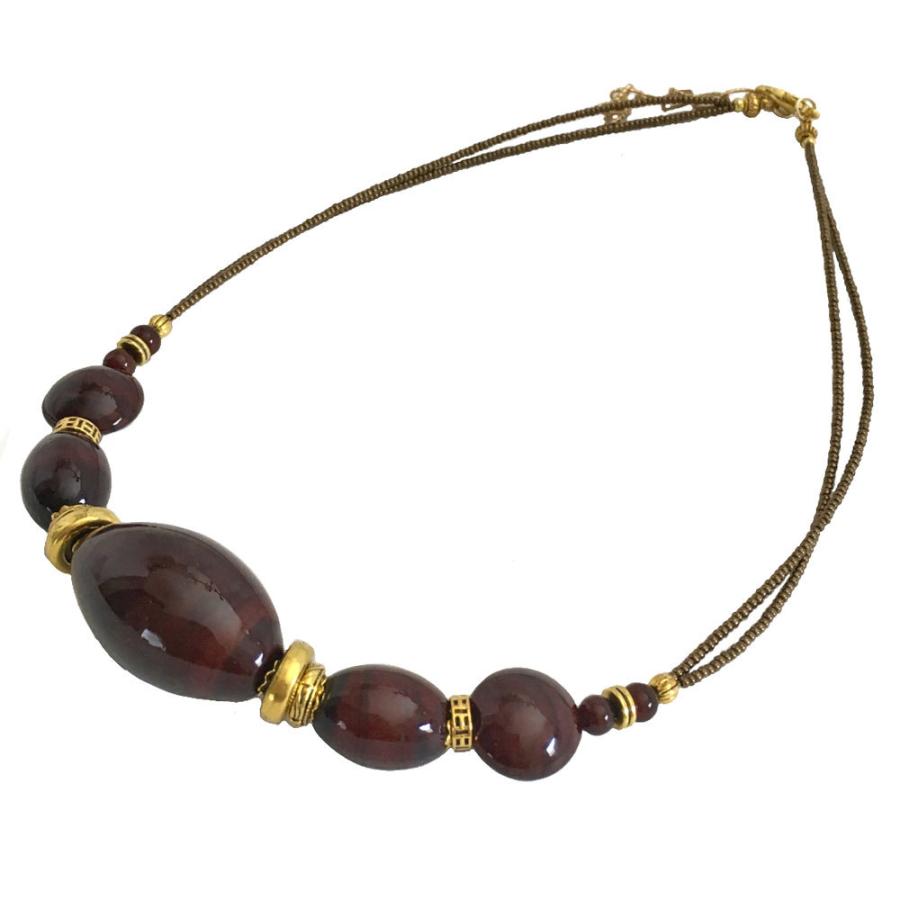 ベネチアンガラスネックレス イタリア製ムラーノガラス ジュエリー