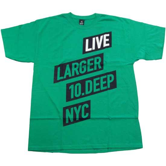 10DEEP 81TD4305 LIVE LARGER S/S TEE Money Green テンディープ ライブラージャー S/S Tシャツ マネーグリーン｜cio