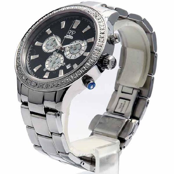 アクアマスター リオ プロフェッショナル クロノグラフ ダイヤモンド ウォッチ 11-3w #140 ブラック AQUA MASTER Rio Professional CHRONOGRAPH Diamond Watch｜cio｜02