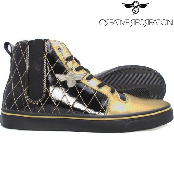 クリエイティブレクリエーション ポンティ バーニーズスペシャル ブラックパテント ゴールド Creative Recreation Ponti Barney's Special Black Patent