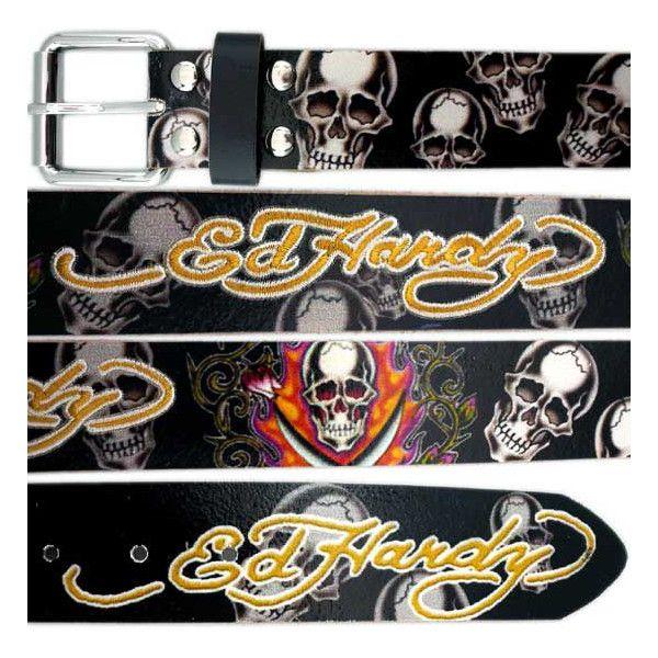 【SALE】エドハーディー ベルト ファミング スカル ブラック, ホワイト Ed Hardy Belt EH1203 Famming Skull Black, White｜cio｜02