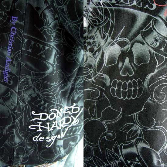 エドハーディー L/S ポロシャツ ビューティフル ゴースト ブラック Ed Hardy L/S Polo MRUBEA0145 Beautiful Ghost｜cio｜04