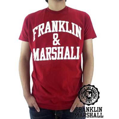 【SALE】Franklin＆Marshall TSMC020 JerseyRoundNeck Scarlet フランクリンアンドマーシャル S/S Tシャツ ジャージー ラウンド ネック ショート スカーレット｜cio