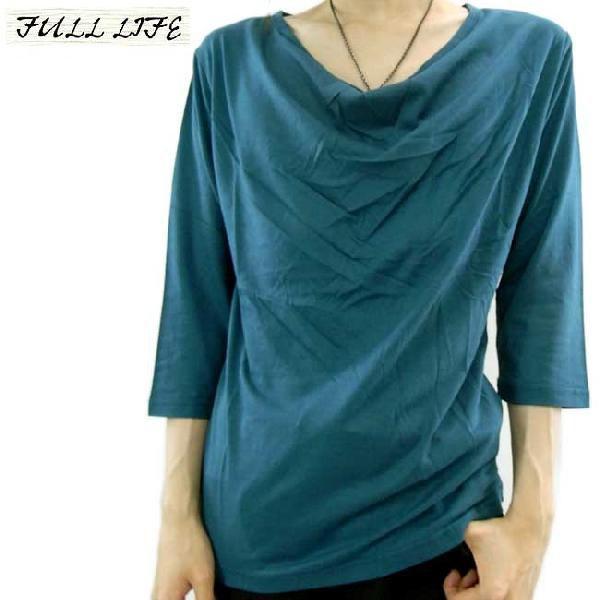 フルライフ ドレープ スリークォーター スリーブ ブルー  FULL LIFE Drape Three-Quarter Sleeves Blue｜cio