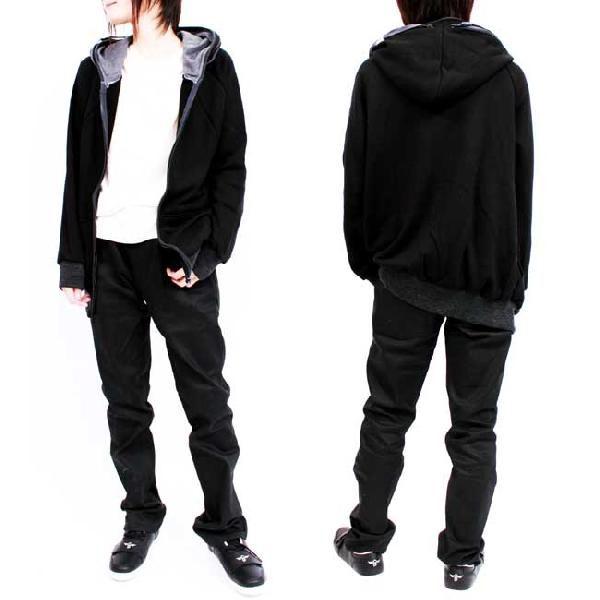 フルライフ フード ジップ スウェット パーカー ブラック FULL LIFE Food Zip Sweat Parka Black｜cio｜02