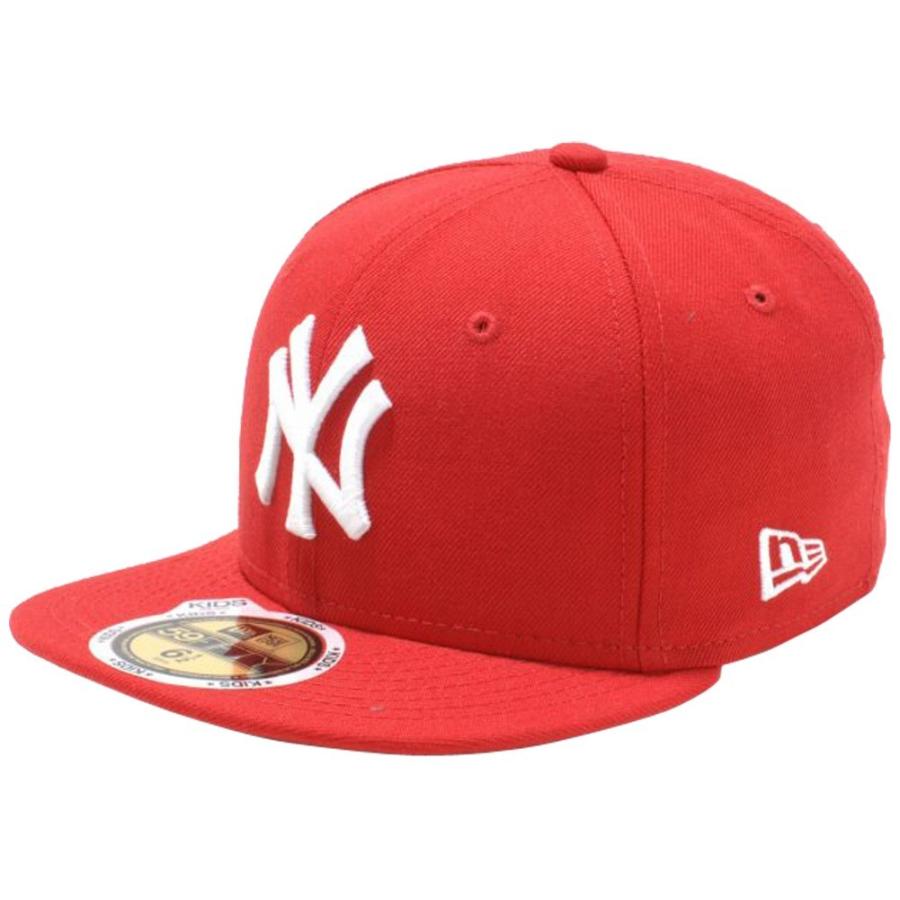ニューエラ 5950キッズキャップ ホワイトロゴ ニューヨークヤンキース スカーレット ホワイト New Era 59fifty Kids Cap White Logo New York Yankees Scarlet N ネット通販 C I O 通販 Yahoo ショッピング