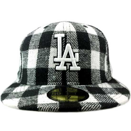 ニューエラ キャップ チェック エヌイー B-LOW ロサンゼルス ブラック/ホワイト New Era Cap CHECK NE B-LOW Los Angels Dodgers Black/White｜cio｜02