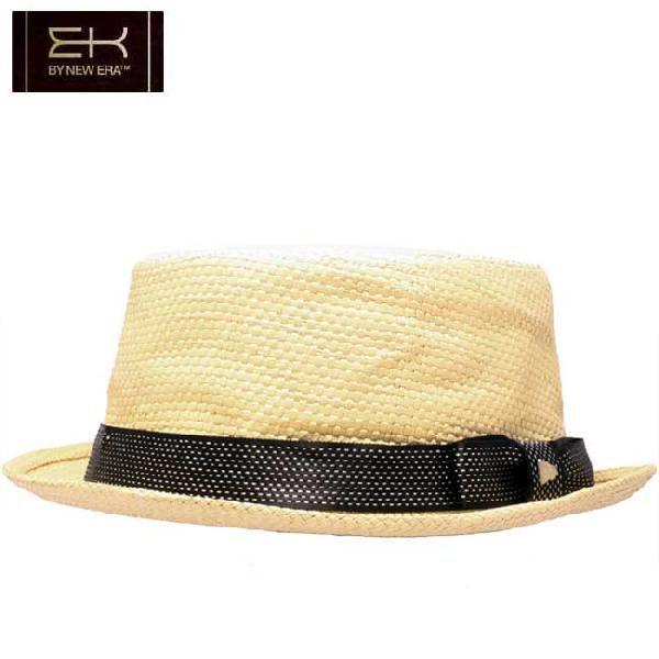 イーケーバイニューエラ ハット ザ ポークパイ ペーパー ストロー ナチュラル EK by New Era HAT The Porkpie Paper Straw Natural｜cio