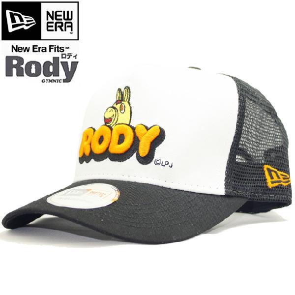 ロディ×ニューエラ ディーフレーム トラッカーメッシュキャップ ロディ ホワイト ブラック マルチ Rody × New Era D-Frame Trucker Mesh Cap Rody White Black｜cio