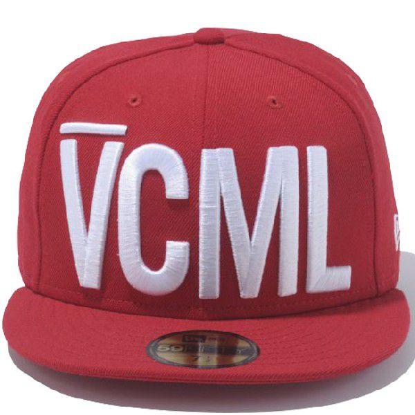 ニューエラ 5950キャップ ヴイシーエムエルビッグロゴ スカーレット スノーホワイト New Era 59FIFTY Cap VCML Big Logo Scarlet Snow White｜cio｜03