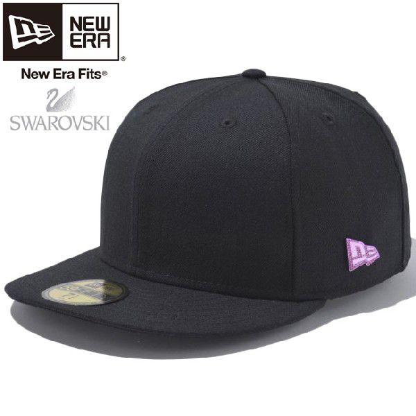 スワロフスキー(R)エレメンツ×ニューエラ 5950キャップ ブラック ローズ Swarovski(R) Elements×New Era 59FIFTY Cap Black Rose｜cio