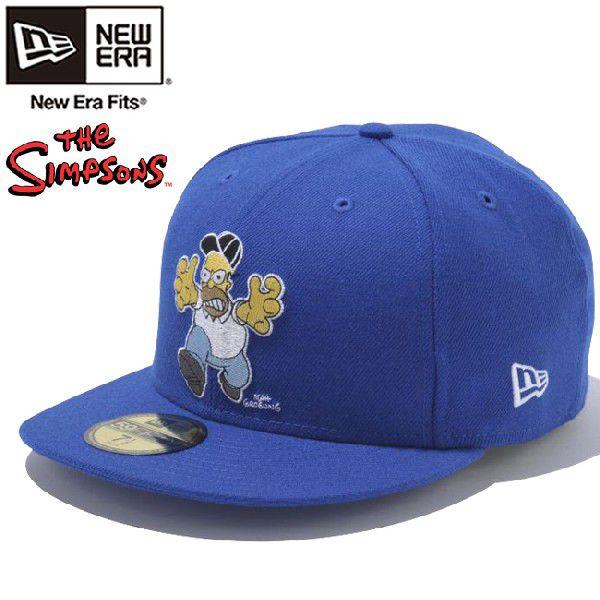 ザ シンプソンズ×ニューエラ 5950キャップ ホーマーロゴ ブライトロイヤル スノーホワイト The Simpsons×New Era 59FIFTY Cap Homer Logo Bright Royal White｜cio