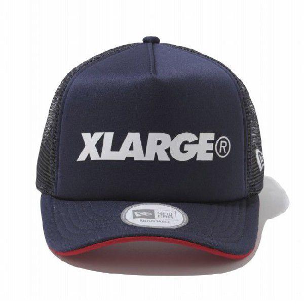 エクストララージ(R)×ニューエラ ディーフレームトラッカーキャップ ネイビーメッシュ スカーレット ホワイト XLARGE(R)×New Era D-Frame Trucker Cap Navy｜cio｜03