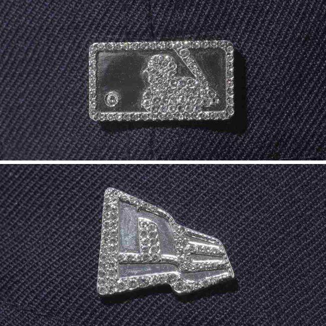 スワロフスキー(R)エレメンツ×ニューエラ 5950キャップ クリスタルロゴ ニューヨークヤンキース ネイビー Swarovski(R)×New Era Crystal Logo Yankees Navy｜cio｜04