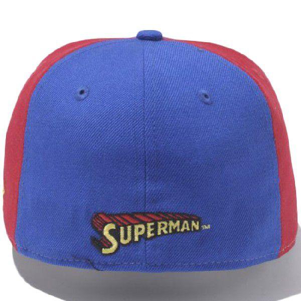 スーパーマン×ニューエラ 5950キッズキャップ アンダーバイザー スーパーマンロゴ ブライトロイヤル プリント SUPERMAN×New Era 59Fifty Kids Superman Logo｜cio｜02