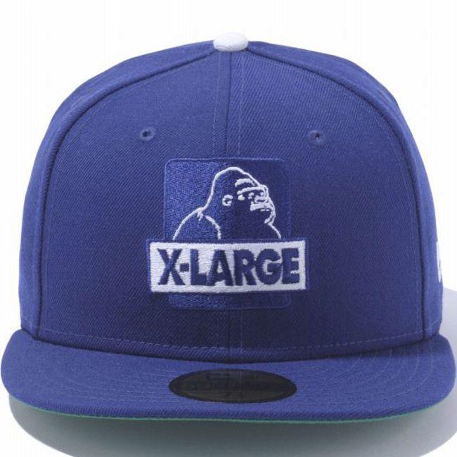 エクストララージ(R)×ニューエラ 5950キャップ エクストララージロゴ ダークロイヤル ホワイト XLARGE(R)×New Era 59FIFTY Cap Under Visor Dark Royal｜cio｜03