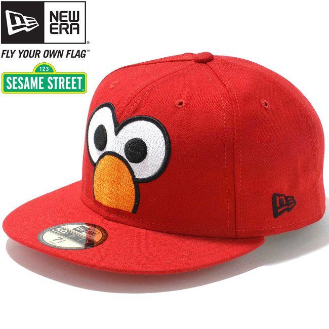 59FIFTY セサミストリート×ニューエラ 5950キャップ マルチロゴ エルモ 