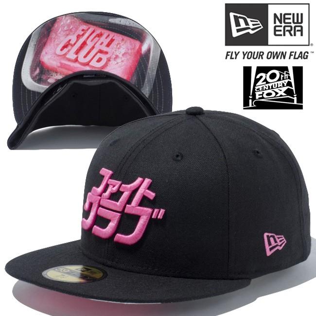 20世紀フォックス×ニューエラ 5950キャップ アンダーバイザー ファイトクラブ ブラック ピンク Twentieth Century Fox×New Era 59FIFTY Cap FIGHT CLUB｜cio