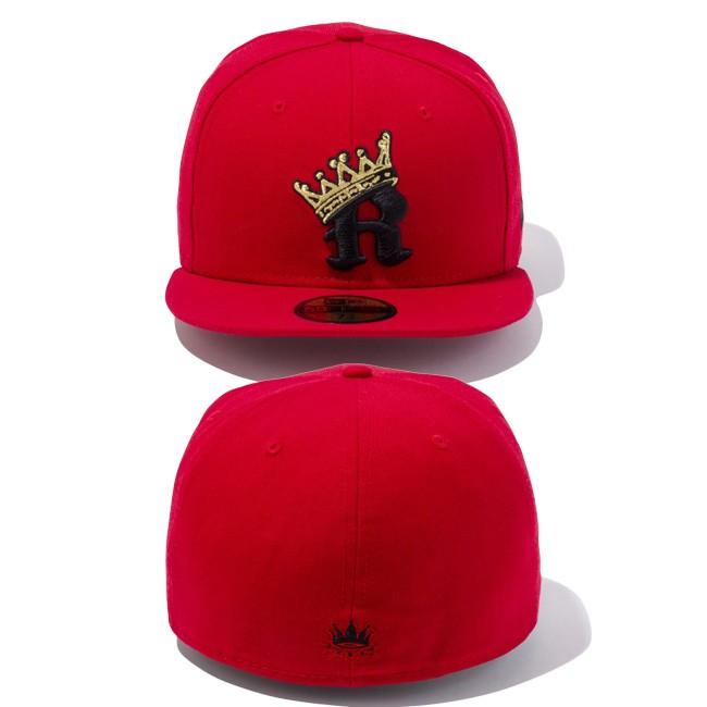 ニューエラ 5950キャップ アンダーバイザー アールクラウン スカーレット ブラック ゴールド ブラック New Era 59FIFTY Cap Under Visor R Crown Scarlet Black｜cio｜02