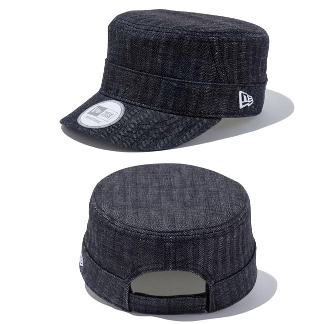 ニューエラ キッズ ワークキャップ WM01 アジャスタブル デニム ヘリンボーン ブラック ホワイト New Era Kids Work Cap WM01 Adjustable Denim Black White｜cio｜03