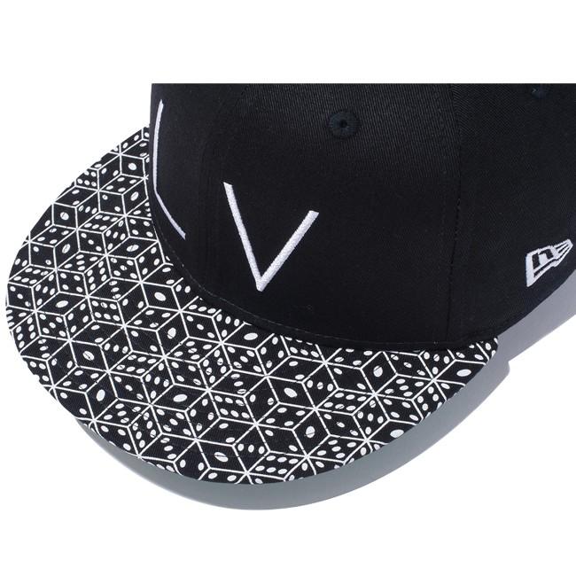 ニューエラ 950 スナップバック キャップ LVロゴ ダイス ブラックダイスプリント スノーホワイト New Era 9Fifty Snap Back Cap LV Logo Black Dice Snow White｜cio｜03