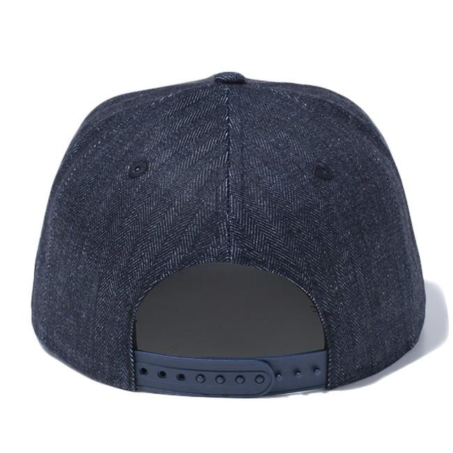 ニューエラ 950 スナップバック キャップ ニューヨークシティ ネイビーヘリンボーンデニム New Era 9FIFTY Snap Back Cap New York City Navy Herringbone｜cio｜02