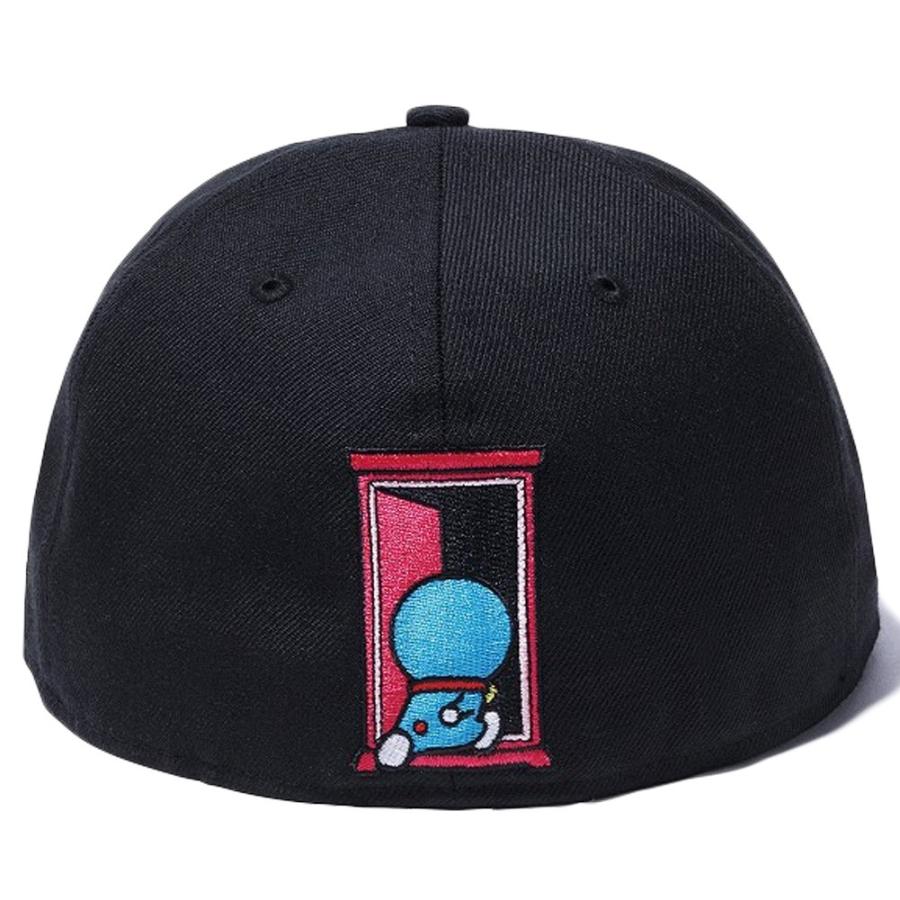 ドラえもん×ニューエラ 5950キャップ マルチロゴ どこでもドア ブラック キャラクターカラー Doraemon×New Era 59FIFTY Cap Multi Logo Anywhere Door Black｜cio｜03