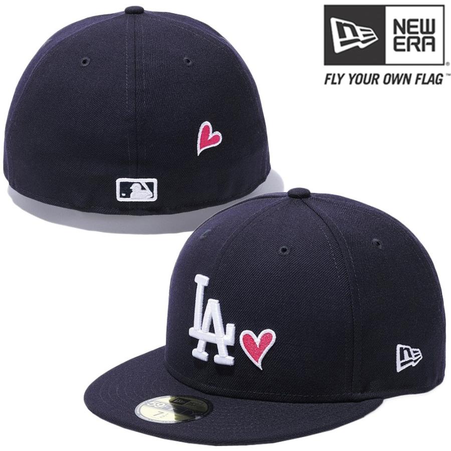 ニューエラ 5950キャップ ホワイトロゴ ハートロゴコレクション ロサンゼルスドジャース ネイビー New Era 59FIFTY Heart  Logo Collection Los Angeles Dodgers