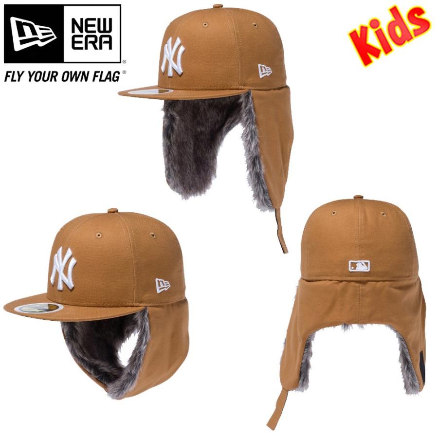 ニューエラ 5950キッズ キャップ ドッグイヤー ニューヨークヤンキース ダックタン スノーホワイト New Era 59FIFTY Kids Cap Dog Ear New York Yankees｜cio｜02