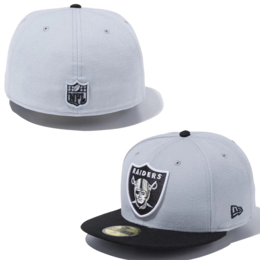 ニューエラ 59FIFTY ラスベガス・レイダース グレー チームカラー グレー ブラック 1個 New Era 5950 LASRAI