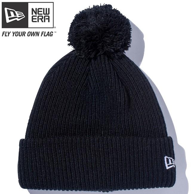 ニューエラ ニットキャップ ポンポンニット ブラック スノーホワイト New Era Knit Cap Pom-Pon Knit Black Snow White｜cio