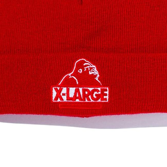 エクストララージ(R)×ニューエラ ニット帽 キッズニットキャップ カフニット エクストララージロゴ スカーレット XLARGE(R)×New Era Kids Knit Cap Logo｜cio｜02